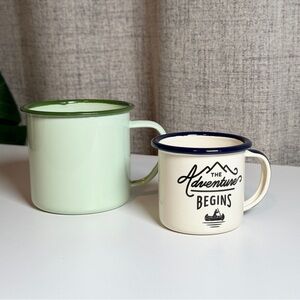 Vintage Enamel Camp Mug Set